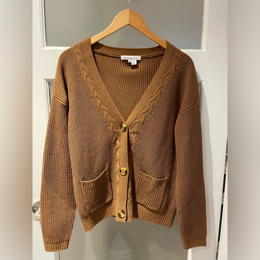 Brown cardigan